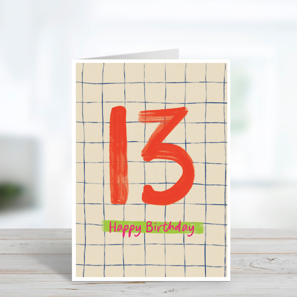 Happy 13th Birthday Card For Teen