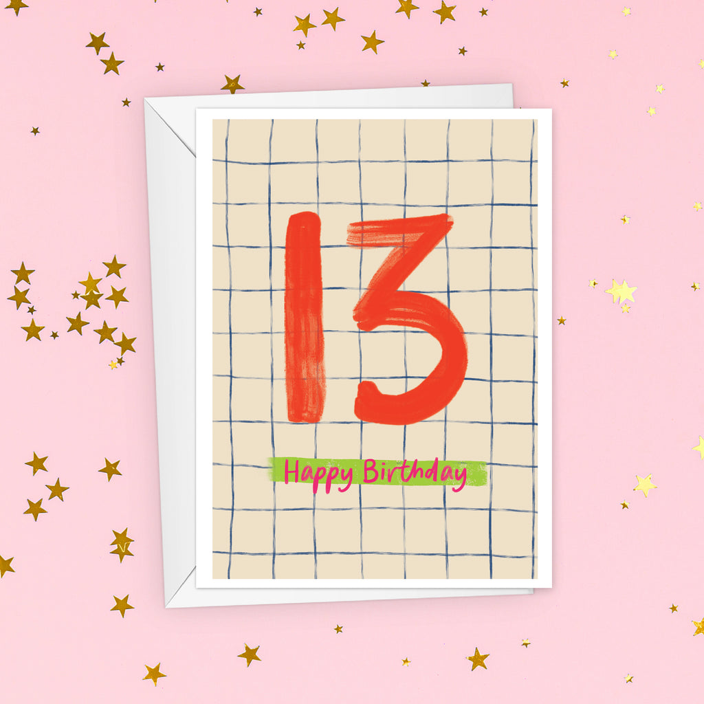 Happy 13th Birthday Card For Teen