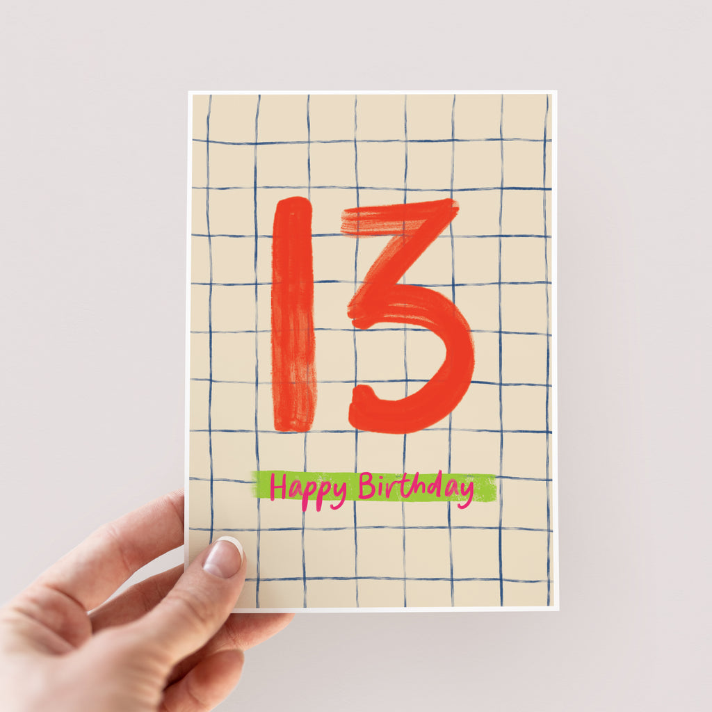 Happy 13th Birthday Card For Teen
