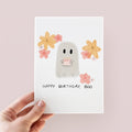 Birthday Ghost Card - Happy Birthday, Boo