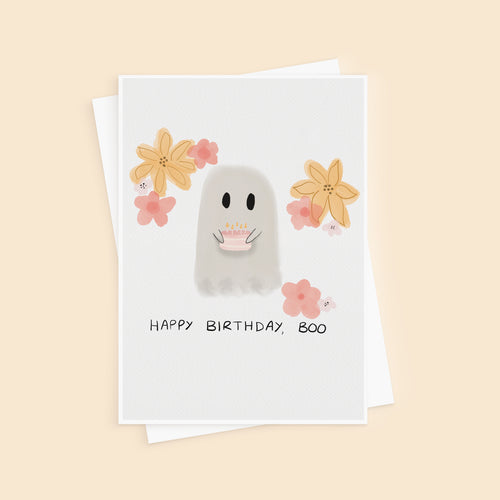 Birthday Ghost Card - Happy Birthday, Boo