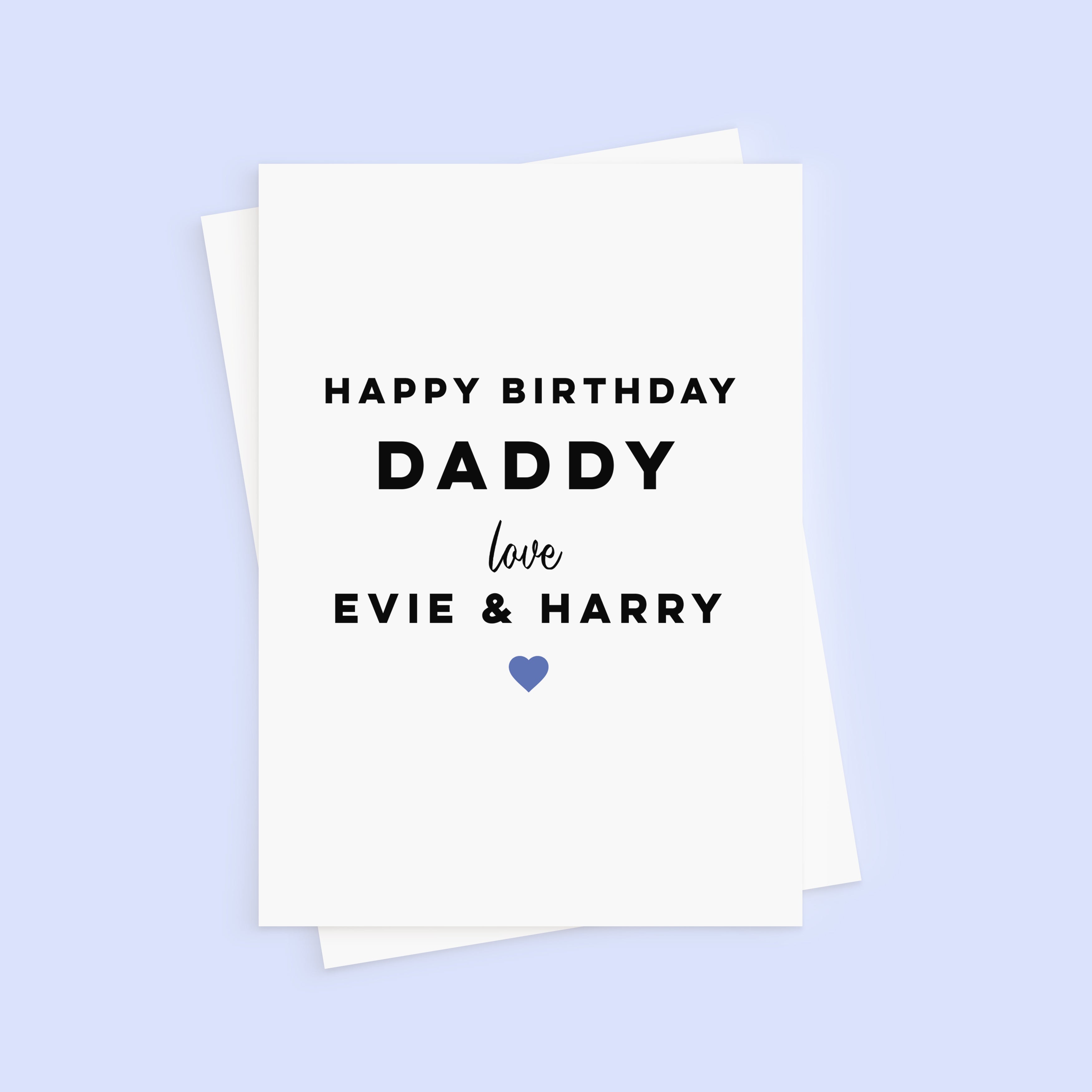 Personalised Happy Birthday Card For Daddy