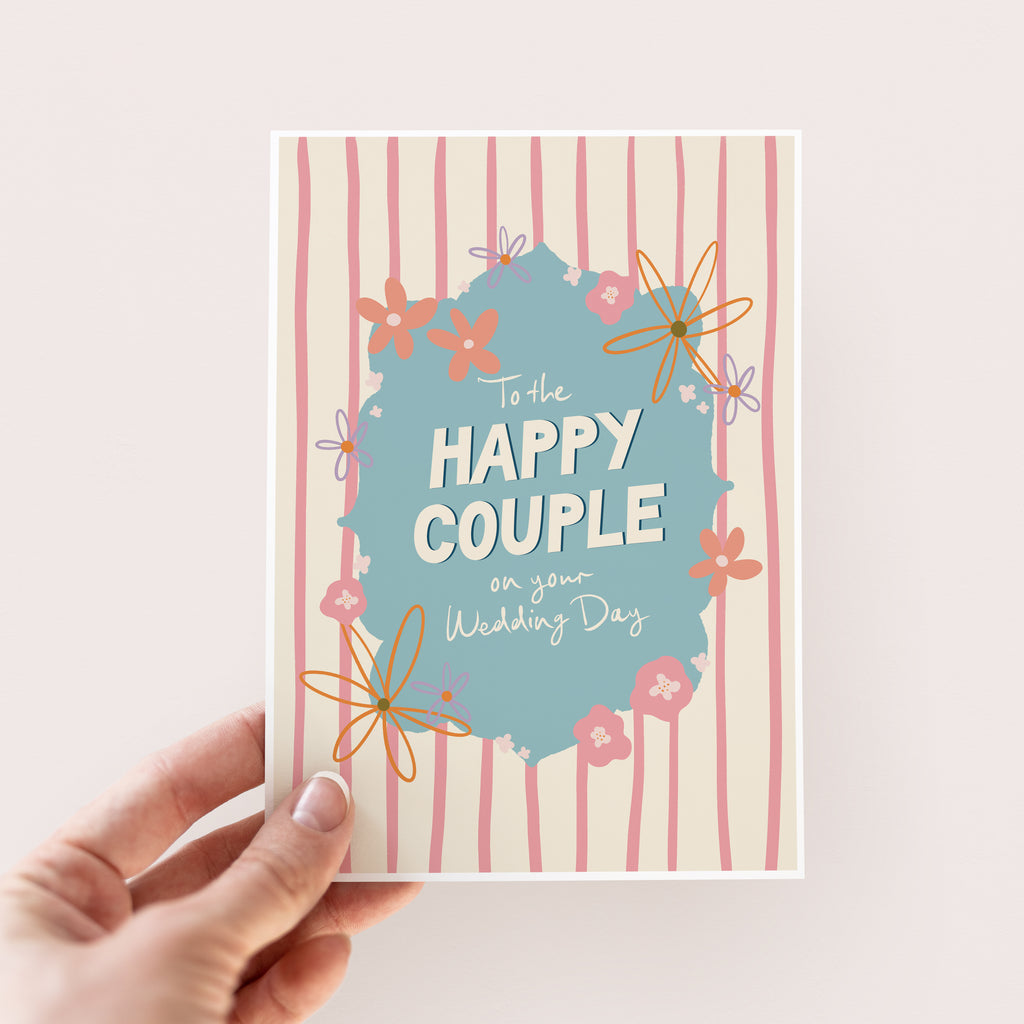 Happy Couple Wedding Day Card