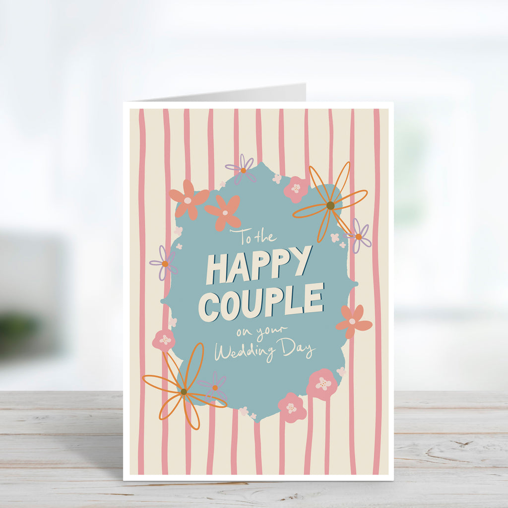 Happy Couple Wedding Day Card