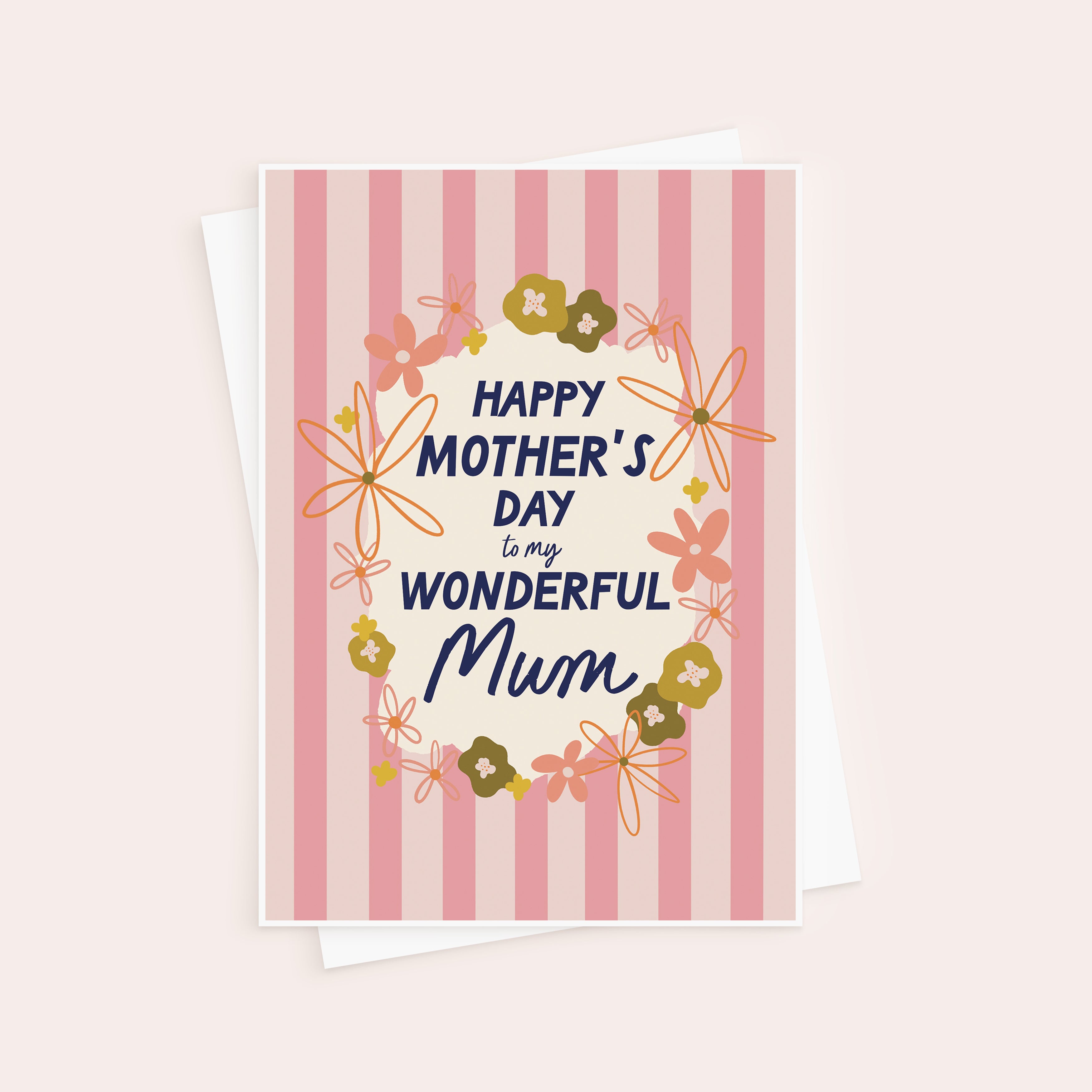 Wonderful Mum Floral Mother's Day Card