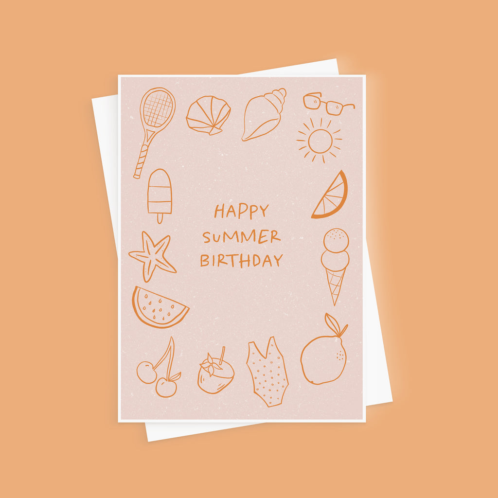 Happy Summer Birthday Card