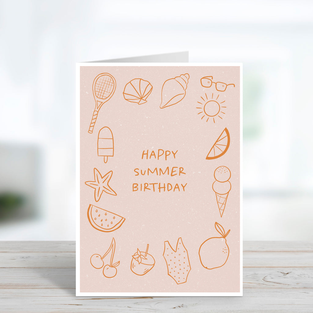 Happy Summer Birthday Card