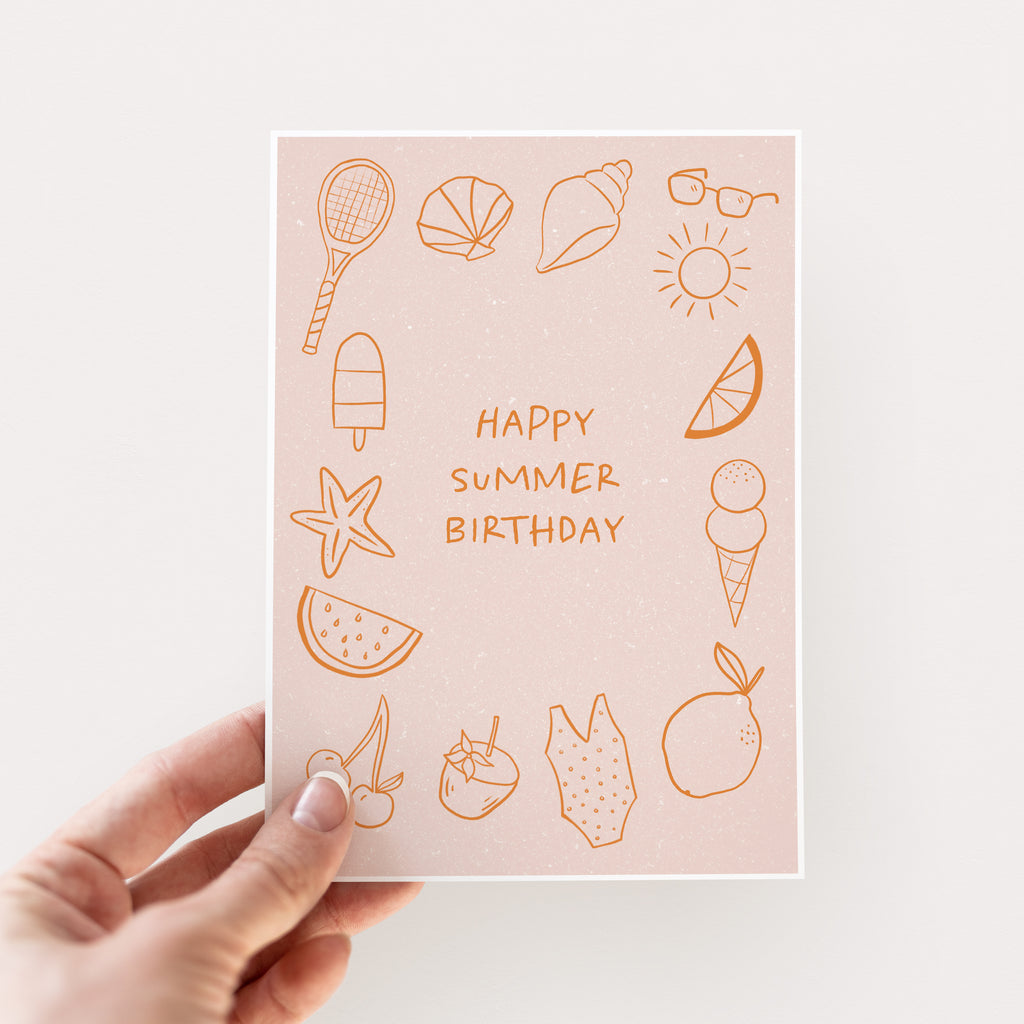 Happy Summer Birthday Card