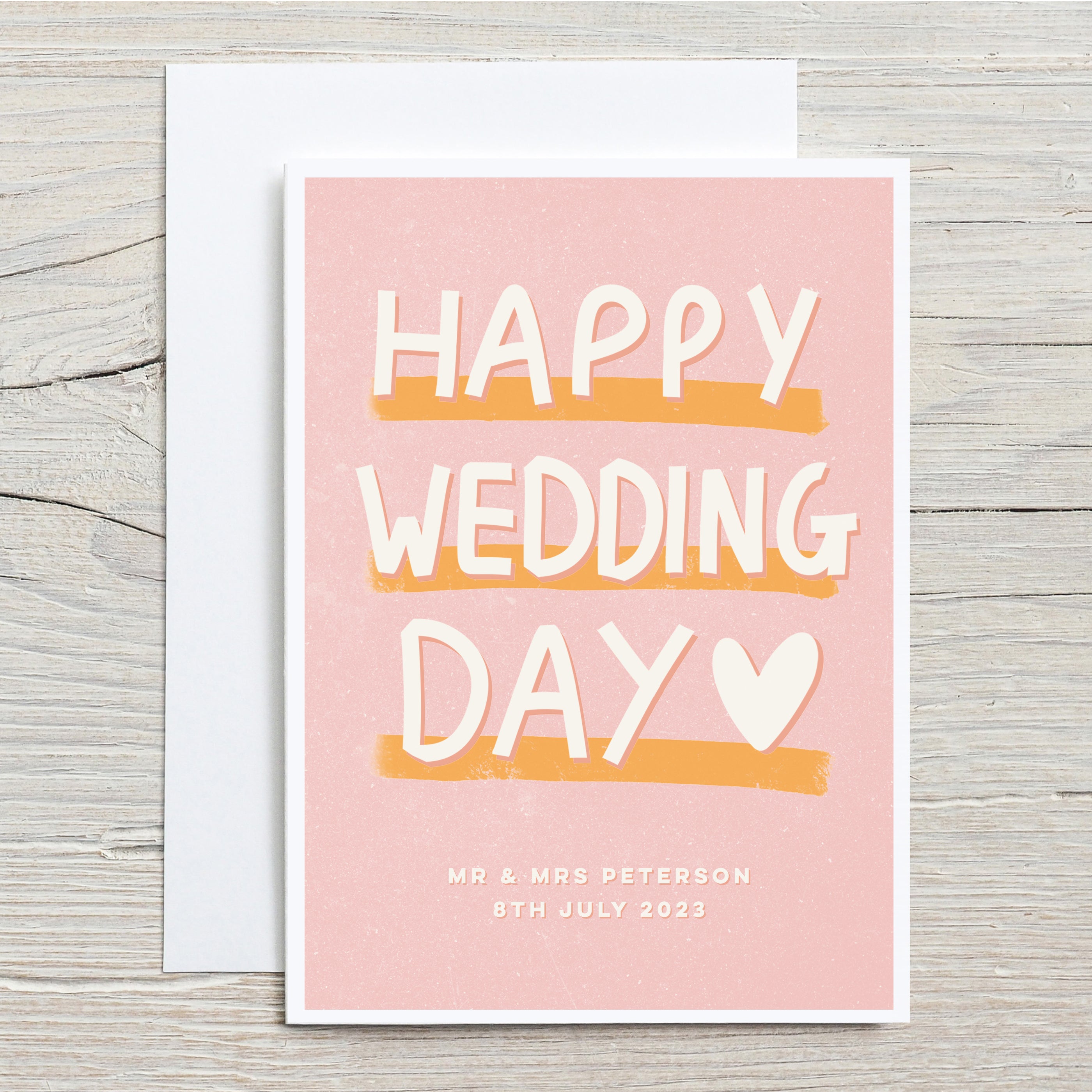 Personalised Happy Wedding Day Card