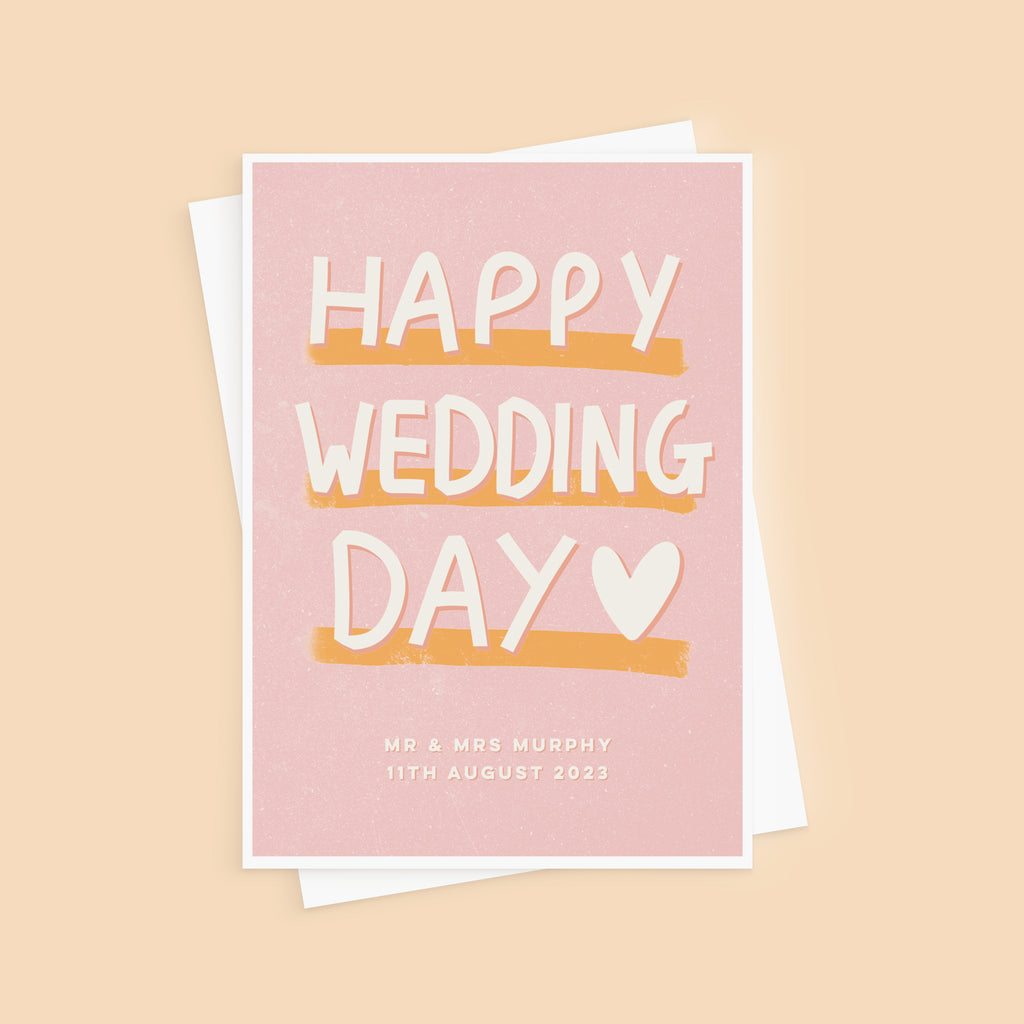 Personalised Happy Wedding Day Card