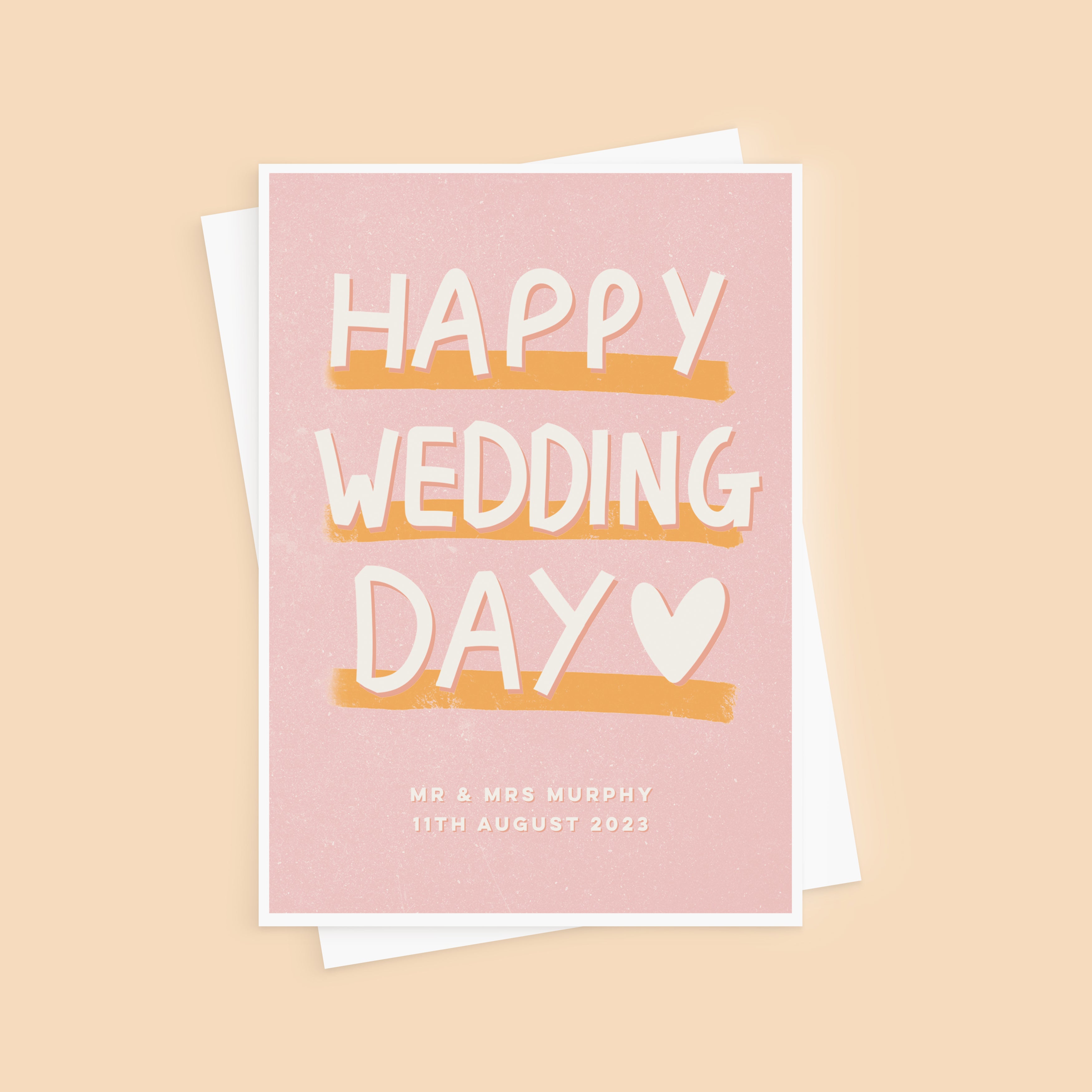Personalised Happy Wedding Day Card