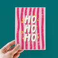 Ho Ho Ho Stripey Christmas Card