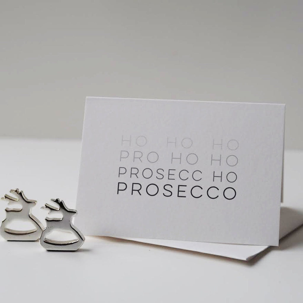 Prosecco Christmas Card - Christmas Card - Prosecco Card - Ho Ho Ho Christmas Card - Funny Christmas Card