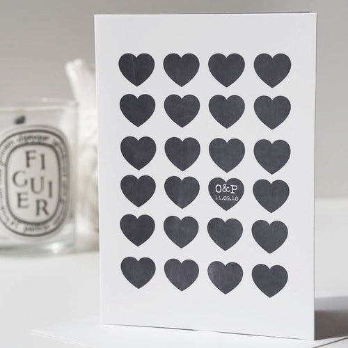 Chalkboard Love Heart Card - Personalised Card - Couple's Card - Personalised Card - Valentine's Card - Anniversary Card
