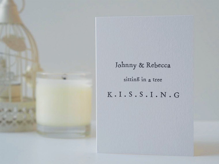 Kissing Card- Valentines Card - Anniversary Card - Personalised Card - Smiles Card - Romantic Card - Couples Card
