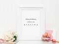 Kissing Personalised Valentines Print - Valentines Gift - Anniversary Print - Personalised Print- Typography Print