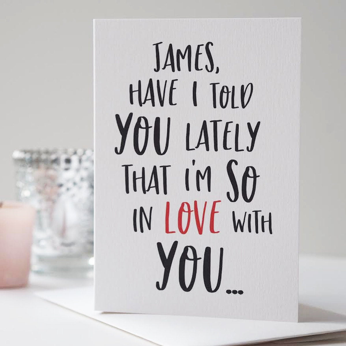 So In Love With You Valentine's Day Card - Personalised Valentine's Card - Romantic Card - Couples Card - Anniversary Card