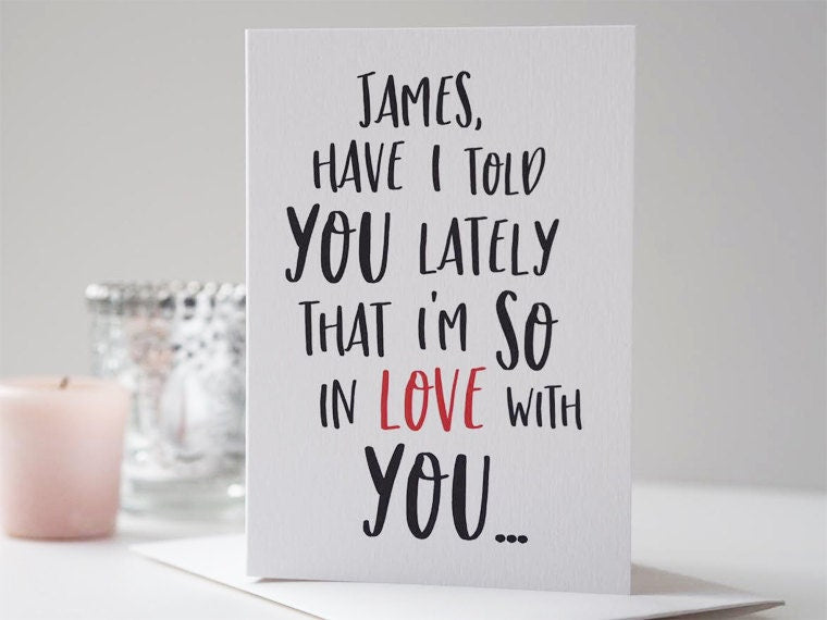 So In Love With You Valentine's Day Card - Personalised Valentine's Card - Romantic Card - Couples Card - Anniversary Card