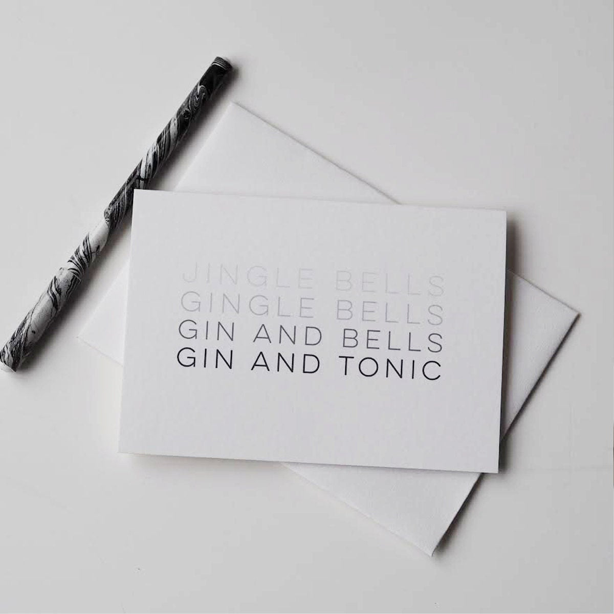 Gin and Tonic Christmas Card - Christmas Card - Gin Card - Jingle Bells Card - Jingle Bells - Gingle Bells