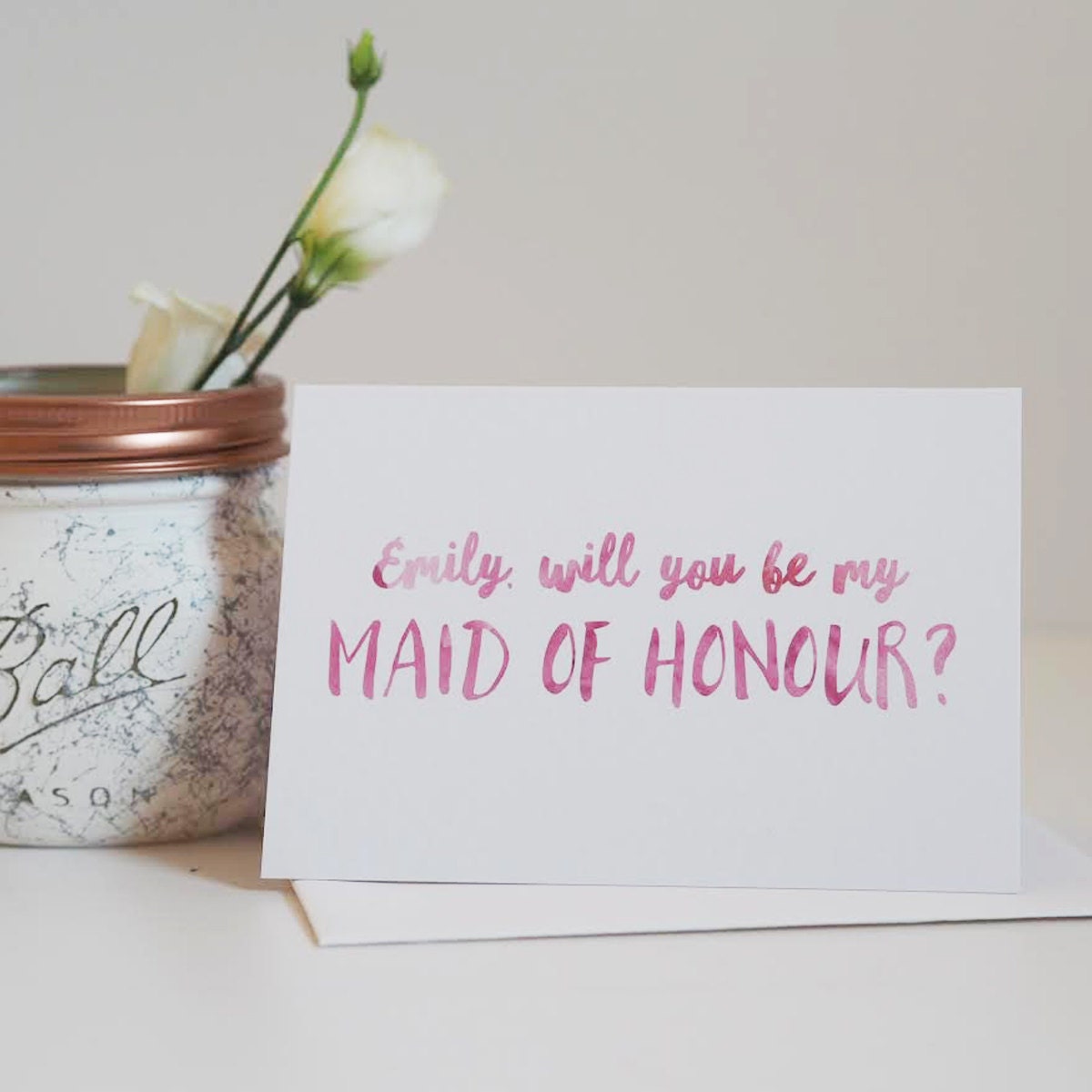 Maid of Honour Card - Be My Maid of Honour Card - Wedding Card - Maid of Honour - Chief Bridesmaid Card