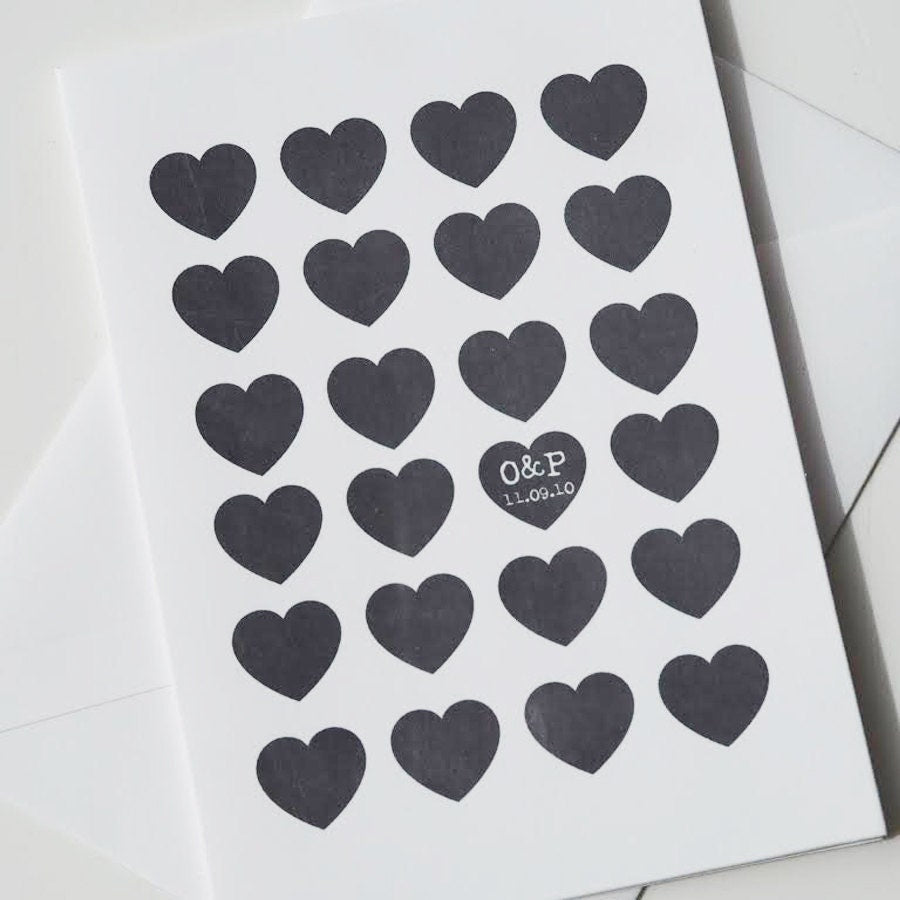 Chalkboard Love Heart Card - Personalised Card - Couple's Card - Personalised Card - Valentine's Card - Anniversary Card