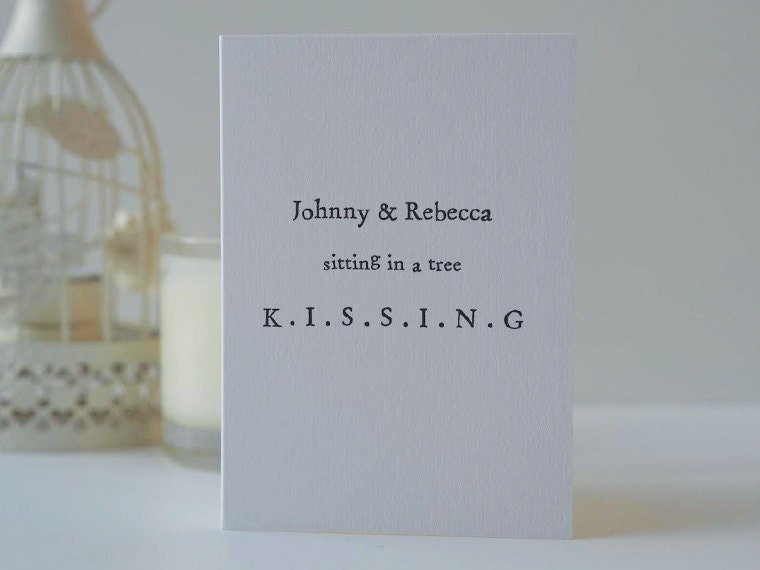 Kissing Card- Valentines Card - Anniversary Card - Personalised Card - Smiles Card - Romantic Card - Couples Card