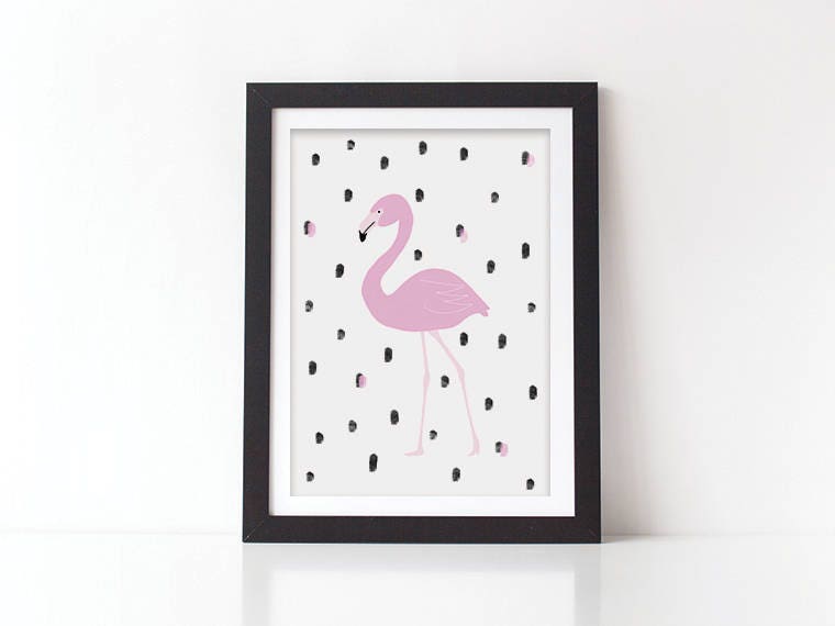 Flamingo Nursery Print