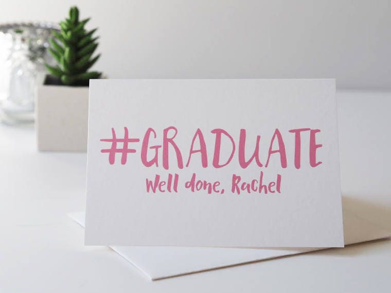 Personalised Graduation Card - Congratulations Card - Graduation Card - Exam Congratulations Card - University Card - Card for Graduate