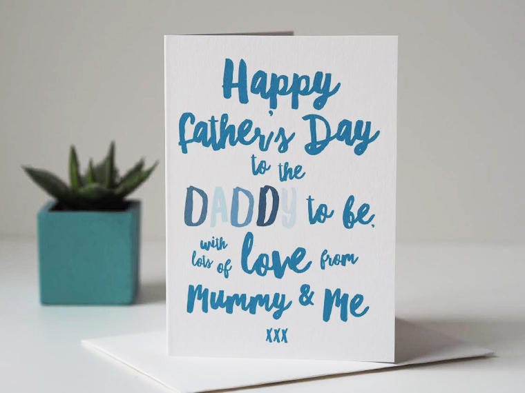 Daddy To Be Father's Day Card - Father's Day Card from Baby Bump - Card for Daddy - First Father's Day Card