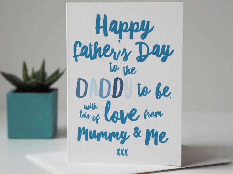 Daddy To Be Father's Day Card - Father's Day Card from Baby Bump - Card for Daddy - First Father's Day Card