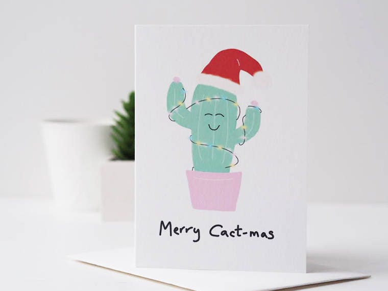 Merry Cact-Mas Funny Cactus Christmas Card - Cactus Christmas Card - Funny Christmas Card - Merry Christmas Card - Cactus Card - Christmas