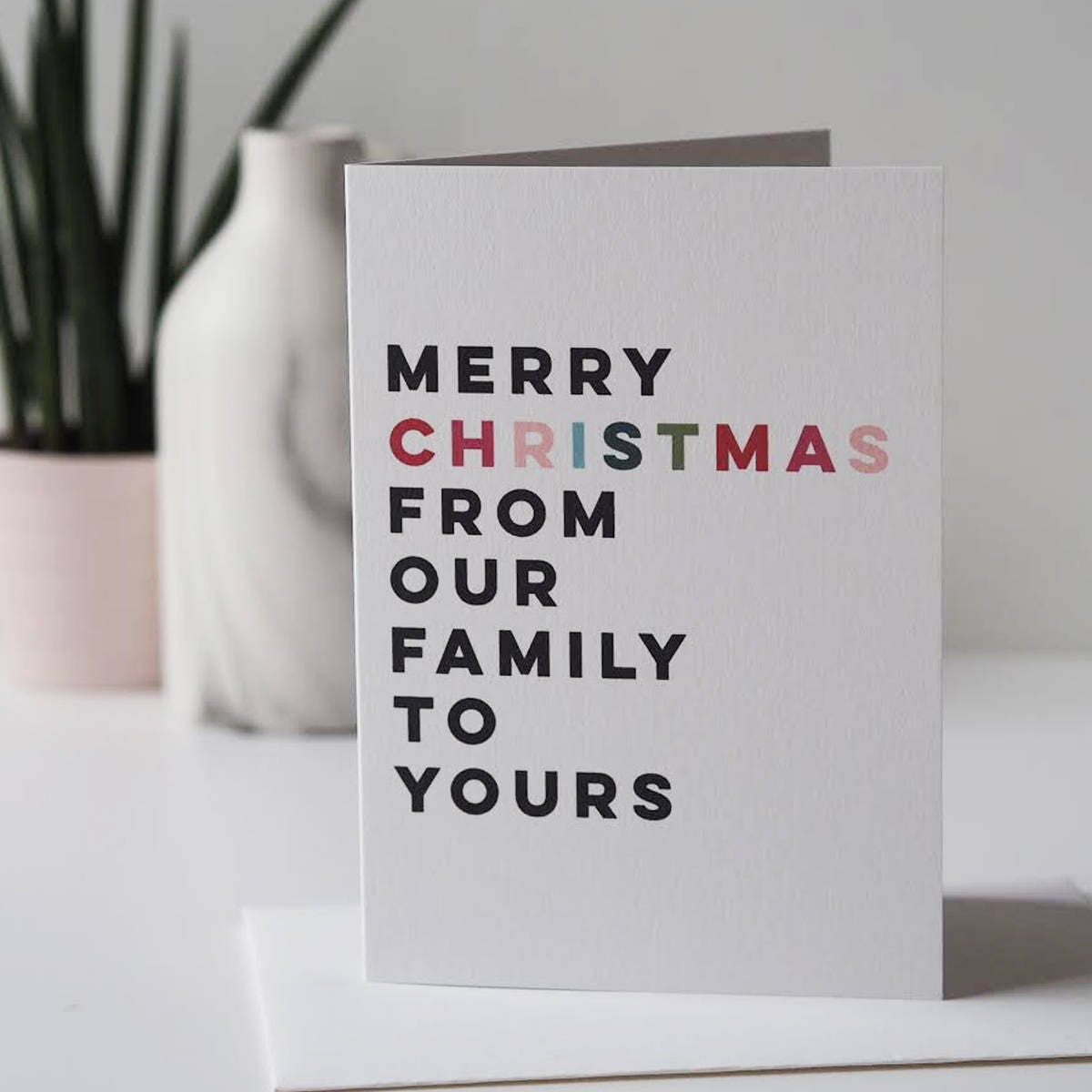 From Our Family To Yours Christmas Card - Family Christmas Card -  Christmas Card - Merry Christmas Card