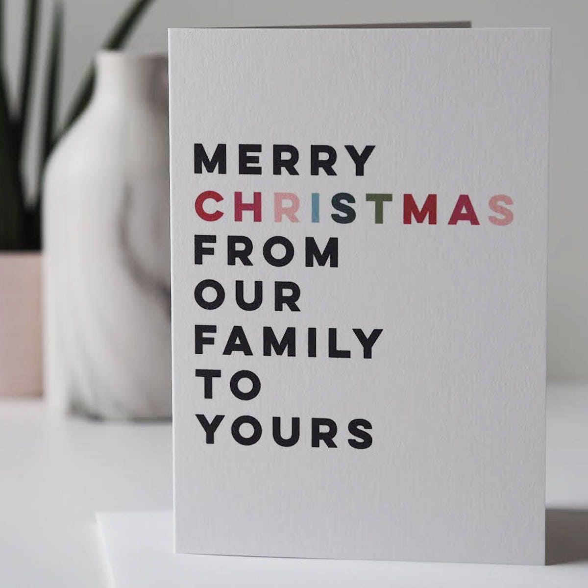 From Our Family To Yours Christmas Card - Family Christmas Card -  Christmas Card - Merry Christmas Card
