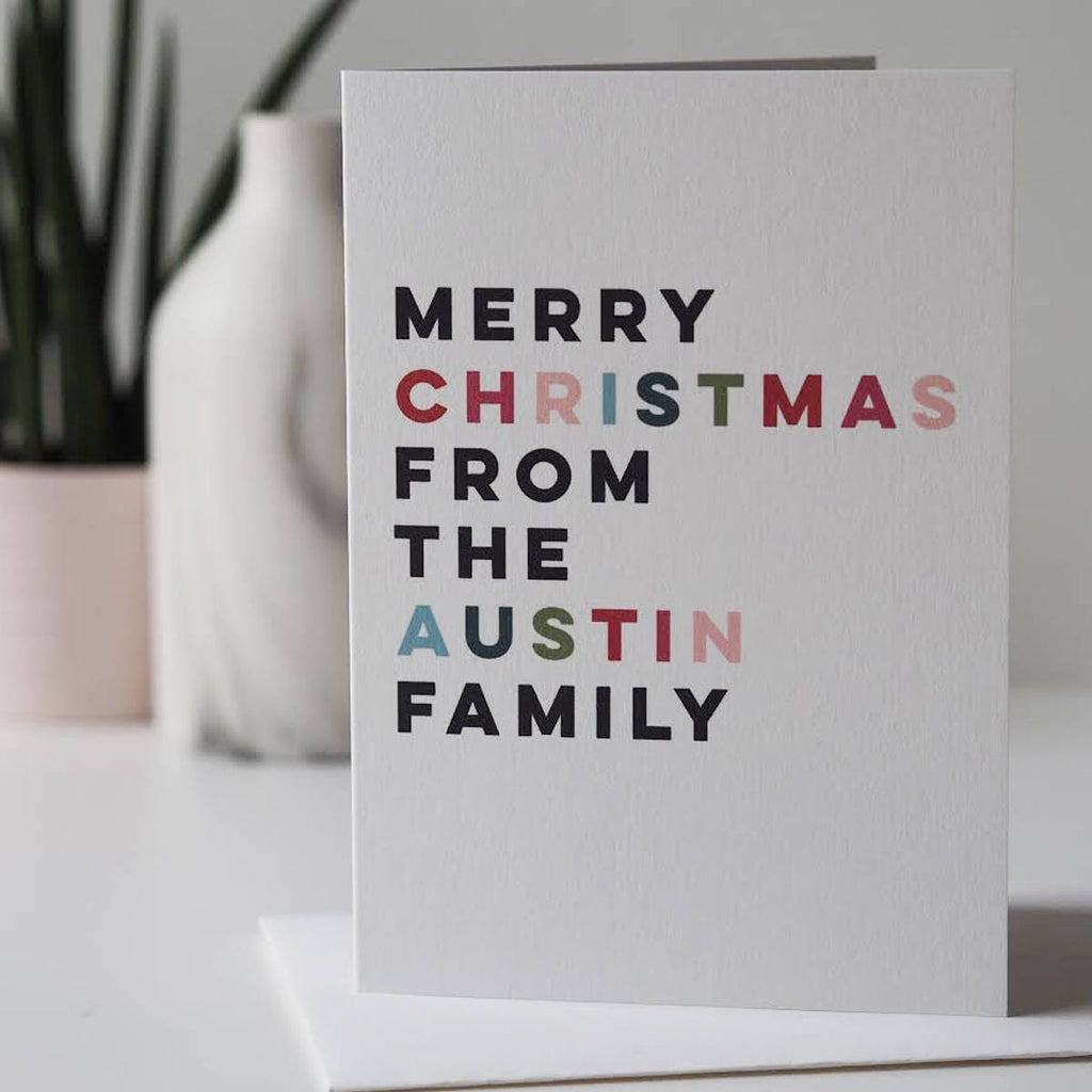 Personalised Family Christmas Card - Family Christmas Card - Personalised Christmas Card - Merry Christmas Card - Christmas Card