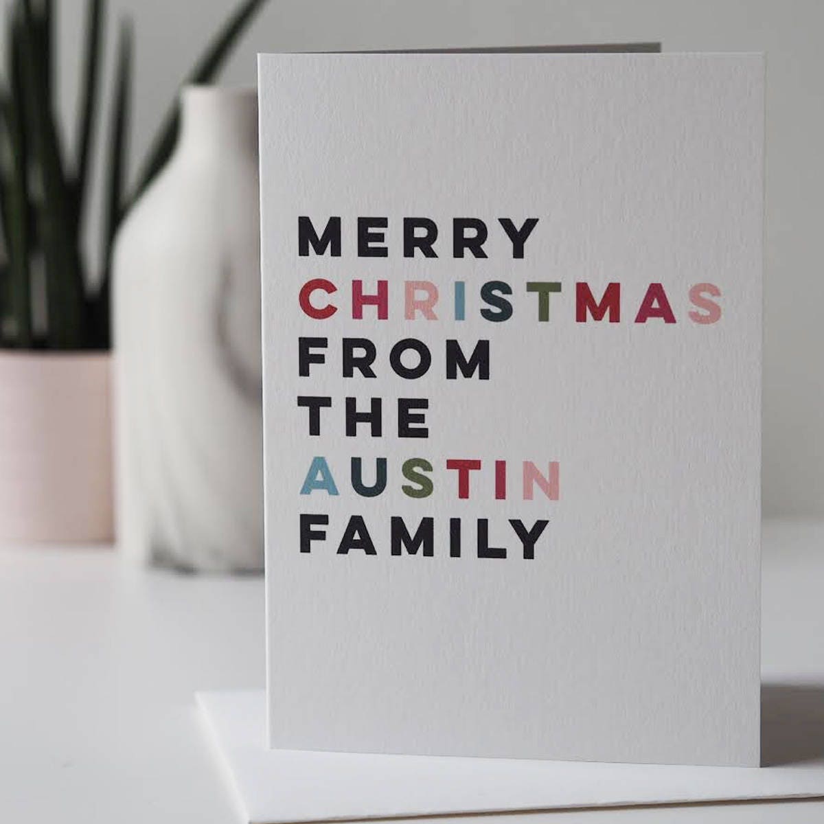 Personalised Family Christmas Card - Family Christmas Card - Personalised Christmas Card - Merry Christmas Card - Christmas Card