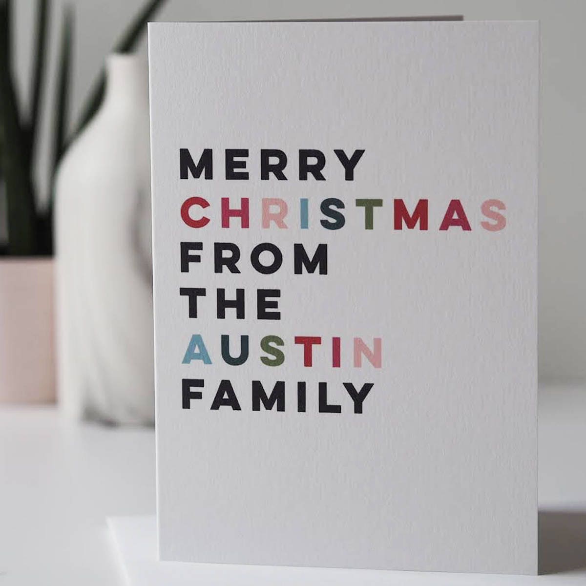 Personalised Family Christmas Card - Family Christmas Card - Personalised Christmas Card - Merry Christmas Card - Christmas Card