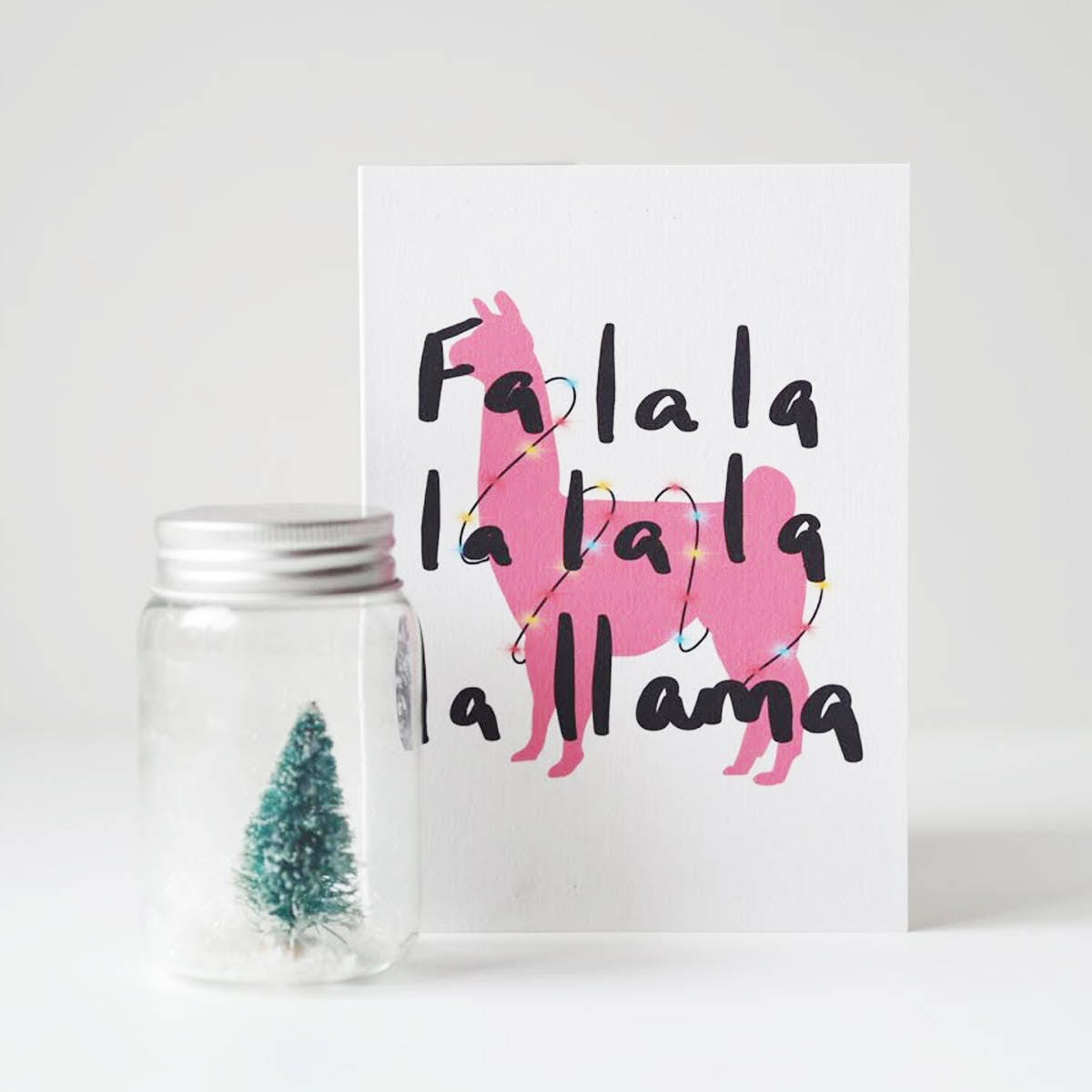 Fa La Llama Funny Christmas Card - Llama Christmas Card - Funny Christmas Card - Llama Card - Llama - Christmas Card
