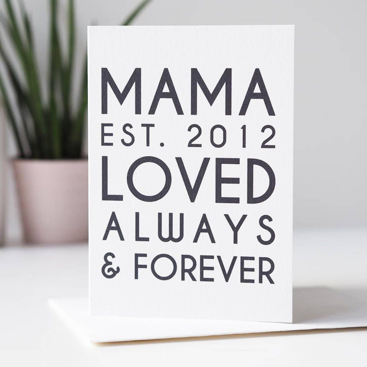 Mama Est. Personalised Mother's Day Card - Personalised Mother's Day Card - Mama Card - Mother's Day Card - Card For Mum - Card For Mom