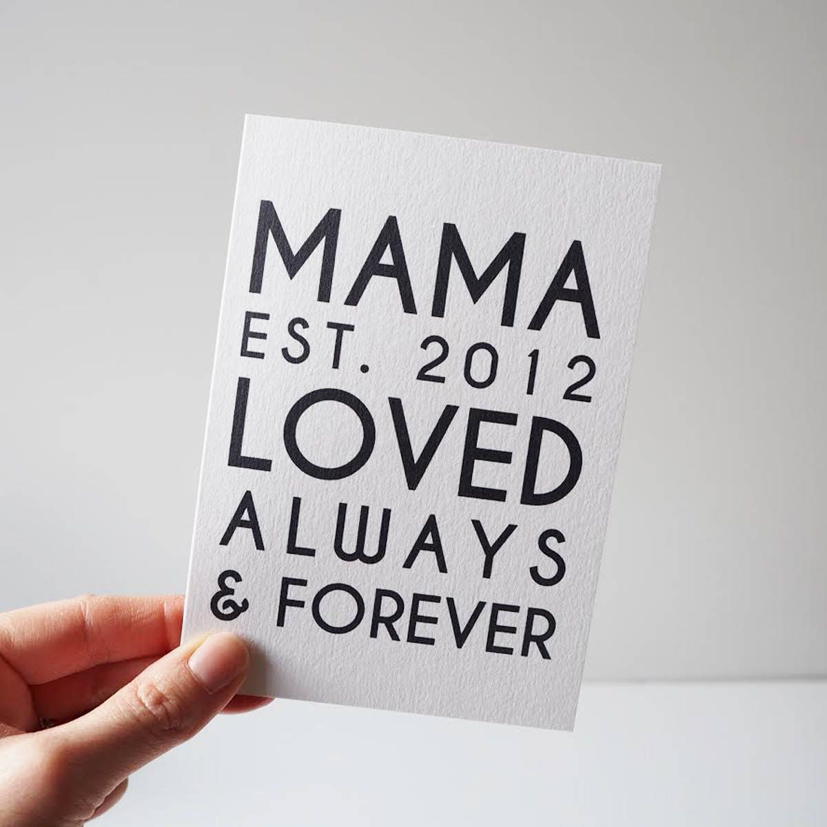 Mama Est. Personalised Mother's Day Card - Personalised Mother's Day Card - Mama Card - Mother's Day Card - Card For Mum - Card For Mom