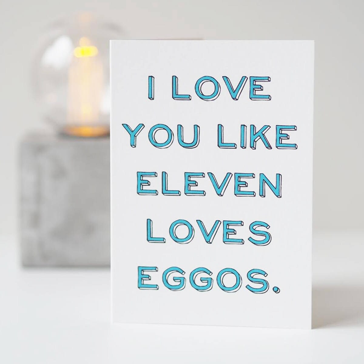 Love You Like Eleven Likes Eggos - Funny Valentine's Day Card - Stranger Things Card - Anniversary Card - Eggos - Valentines Card