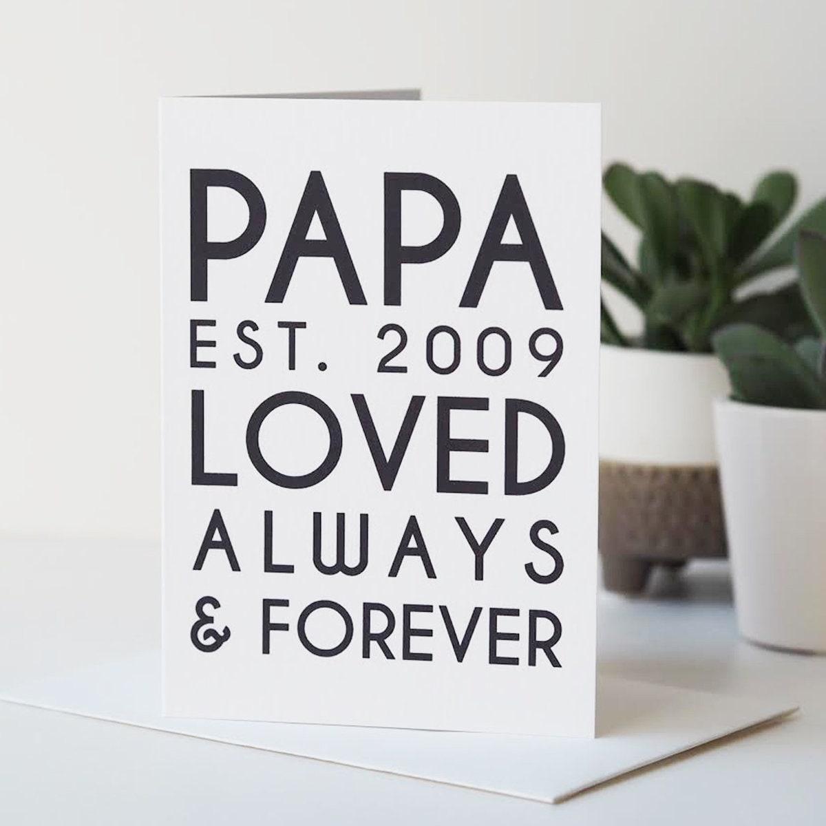Personalised PAPA Est Father's Day Card - Father's Day Card - Card for Daddy - Personalised Father's Day Card - PAPA Card - Card for Dad