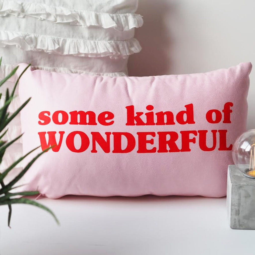 Some Kind Of Wonderful Cushion - Cushion Gift For Her - Wonderful Cushion - Gift for Girlfriend - Girls - Oblong Cushion - Nursery Cushion