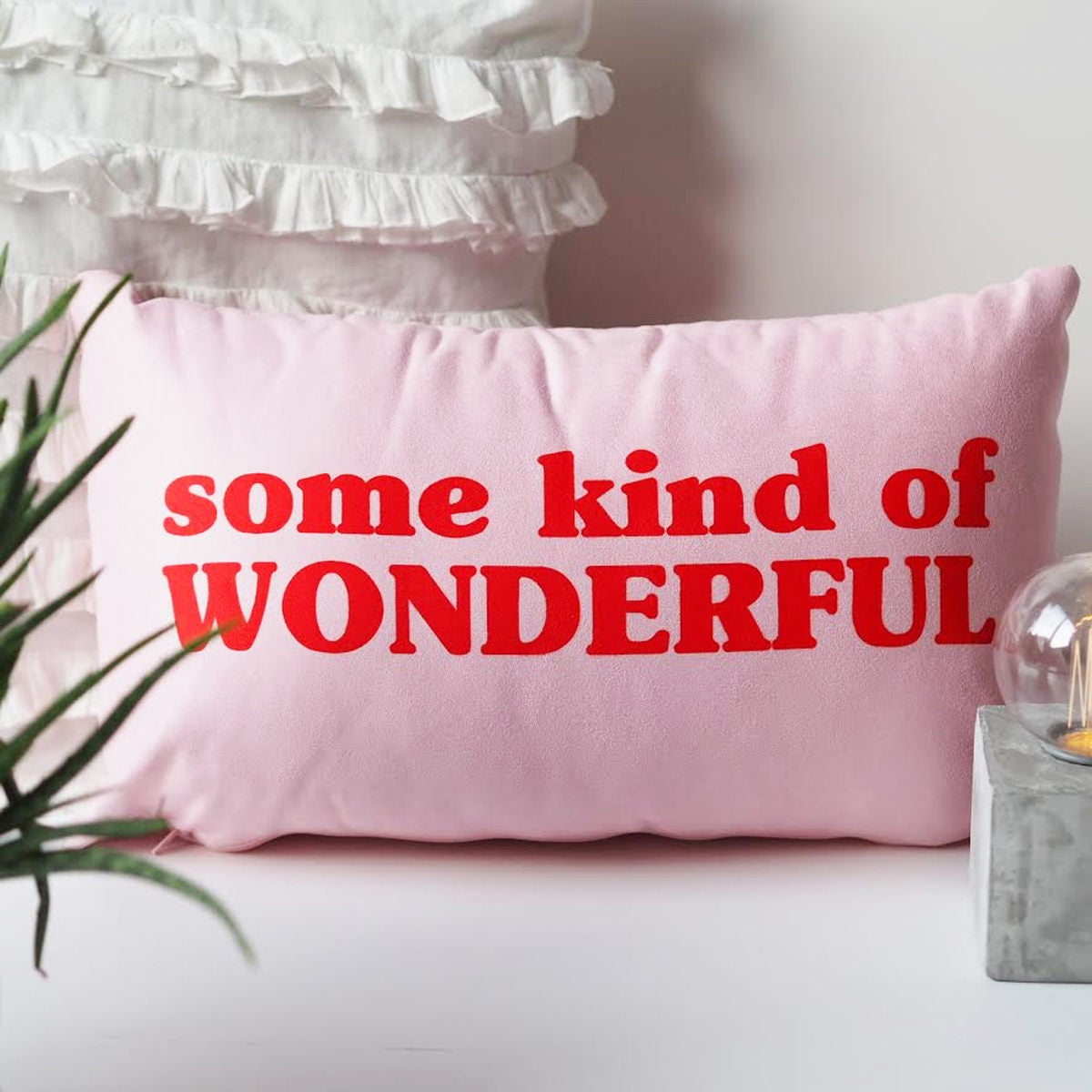 Some Kind Of Wonderful Cushion - Cushion Gift For Her - Wonderful Cushion - Gift for Girlfriend - Girls - Oblong Cushion - Nursery Cushion