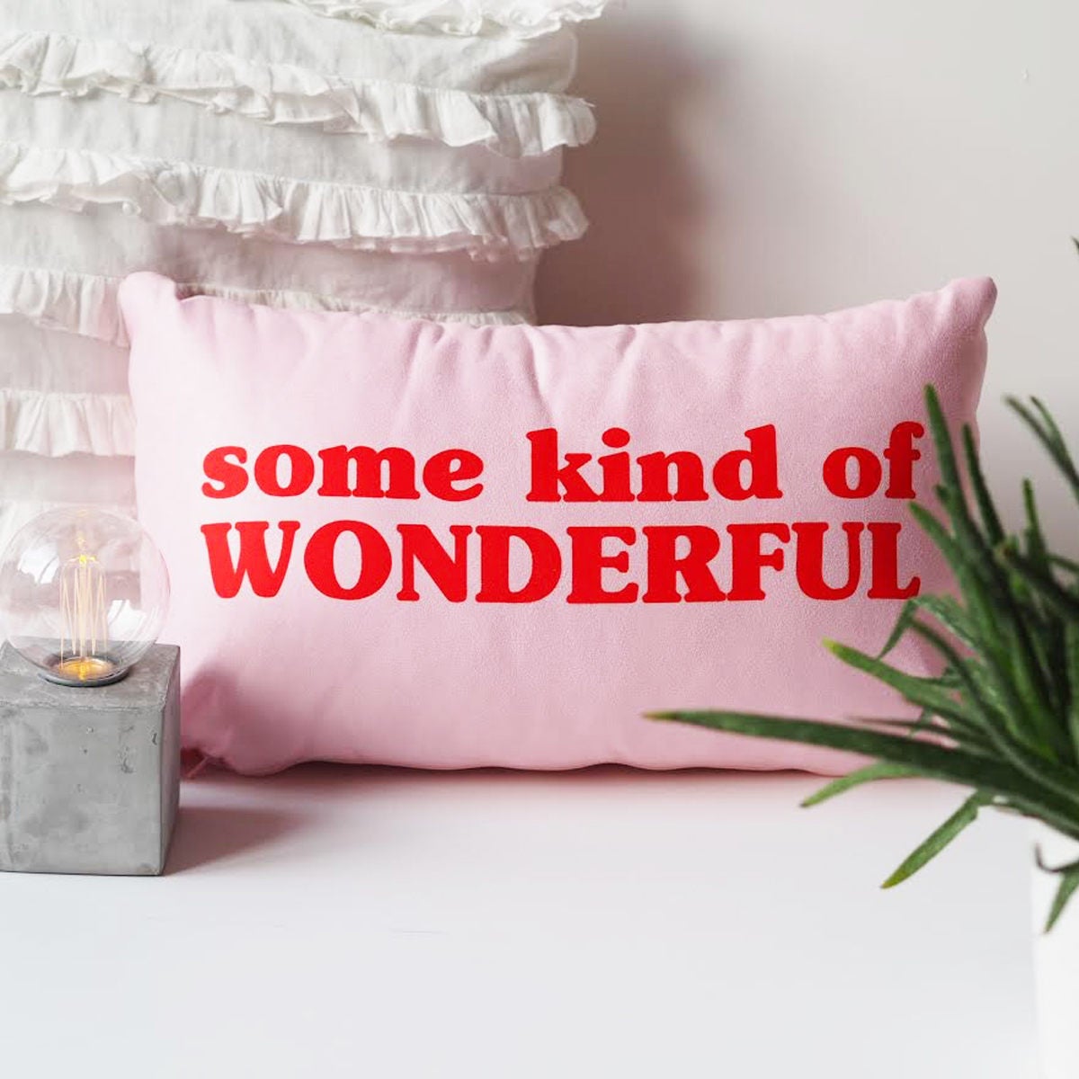 Some Kind Of Wonderful Cushion - Cushion Gift For Her - Wonderful Cushion - Gift for Girlfriend - Girls - Oblong Cushion - Nursery Cushion