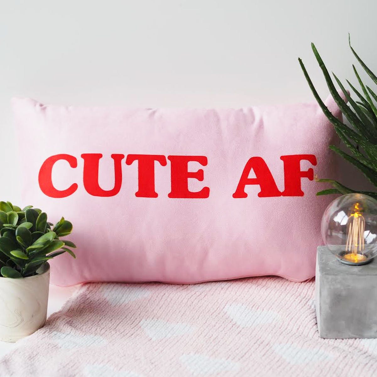 Cute AF Cushion - Cushion Gift For Her - Cute Cushion - Gift for Girlfriend - Oblong Cushion - Girls Cushion - Cute AF