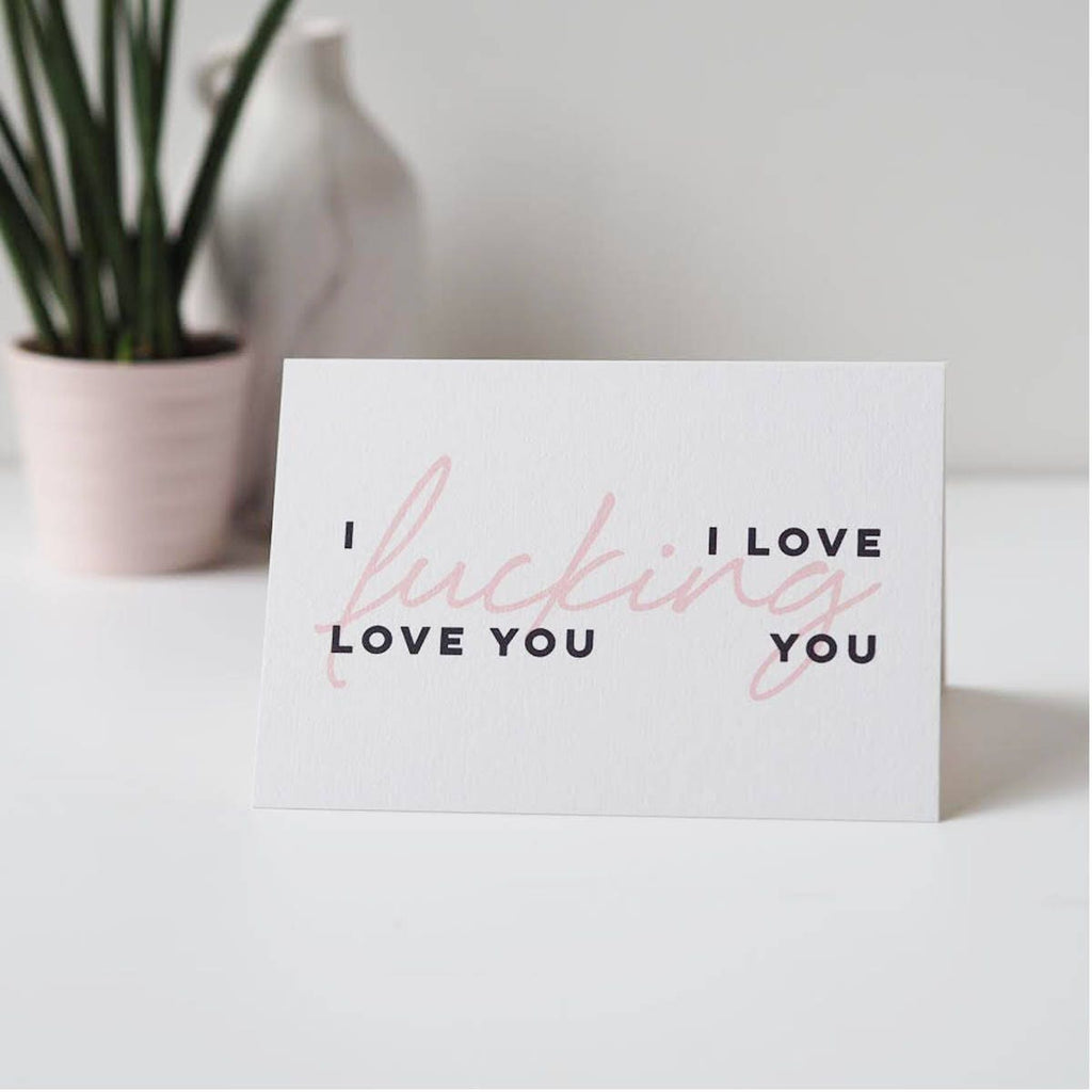Naughty F*cking Love/Love F*cking You Card - Valentine's Card - Anniversary Card - Funny Card - Naughty Card - Sweary Card