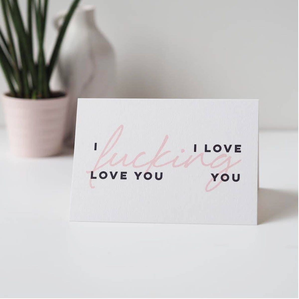 Naughty F*cking Love/Love F*cking You Card - Valentine's Card - Anniversary Card - Funny Card - Naughty Card - Sweary Card