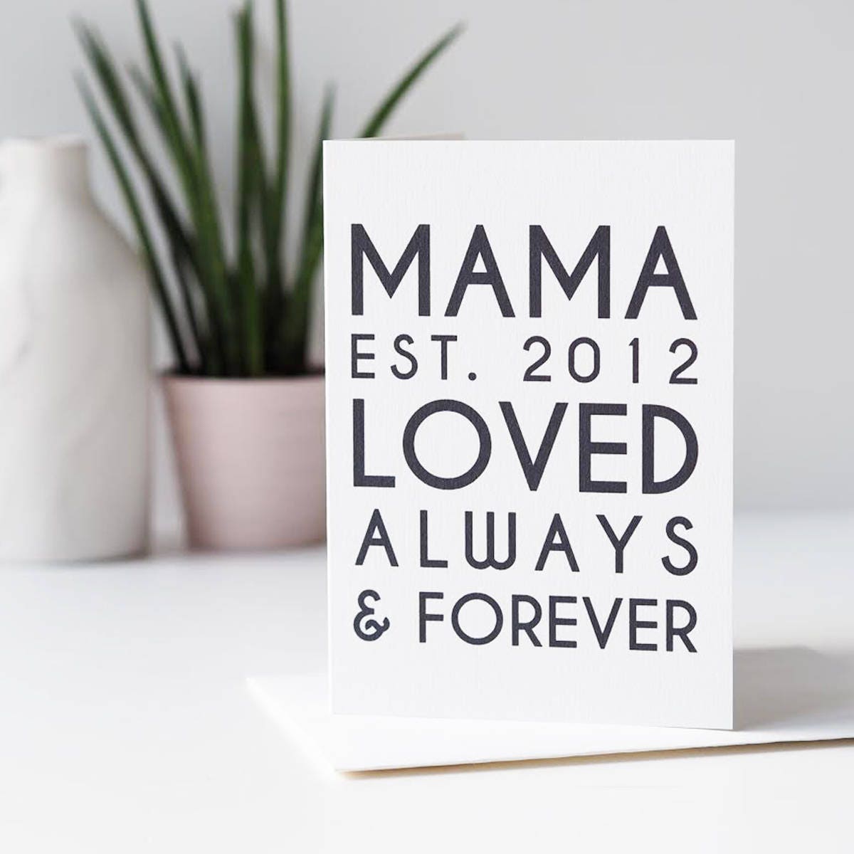 Mama Est. Personalised Mother's Day Card - Personalised Mother's Day Card - Mama Card - Mother's Day Card - Card For Mum - Card For Mom