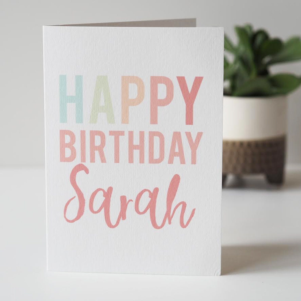 Personalised Name Happy Birthday Card - Happy Birthday Card - Personalised Name Card - Personalised Birthday Card  - Personalized Card