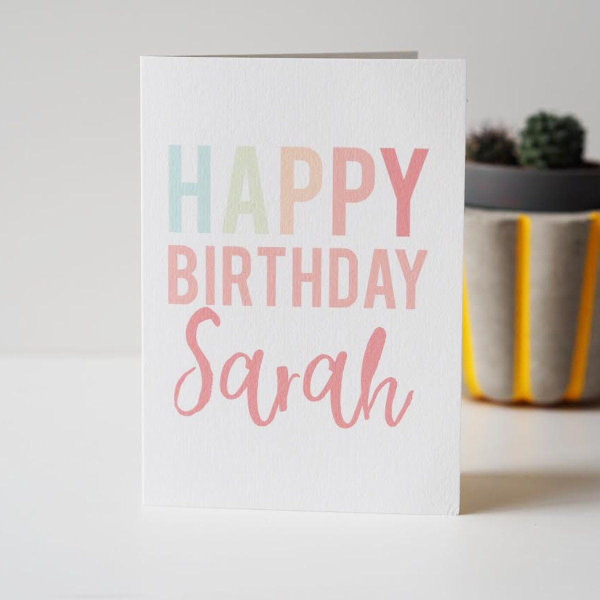 Personalised Name Happy Birthday Card - Happy Birthday Card - Personalised Name Card - Personalised Birthday Card  - Personalized Card
